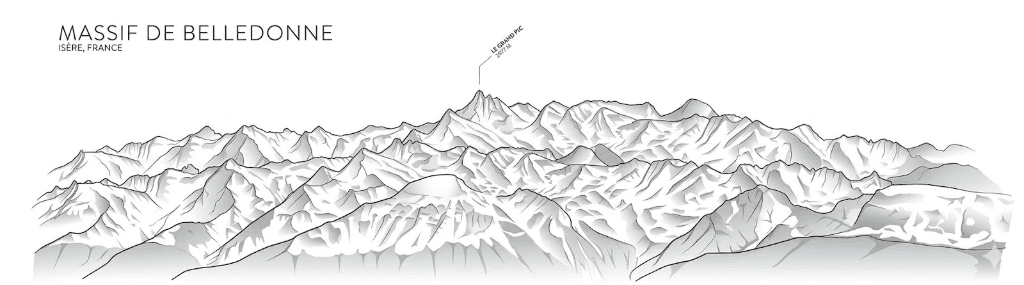 Skyline du massif de Belledonne