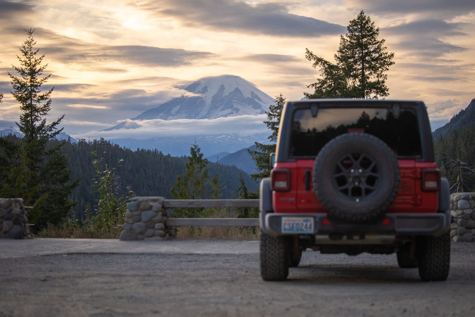 pause avec vue - Mount Rainier