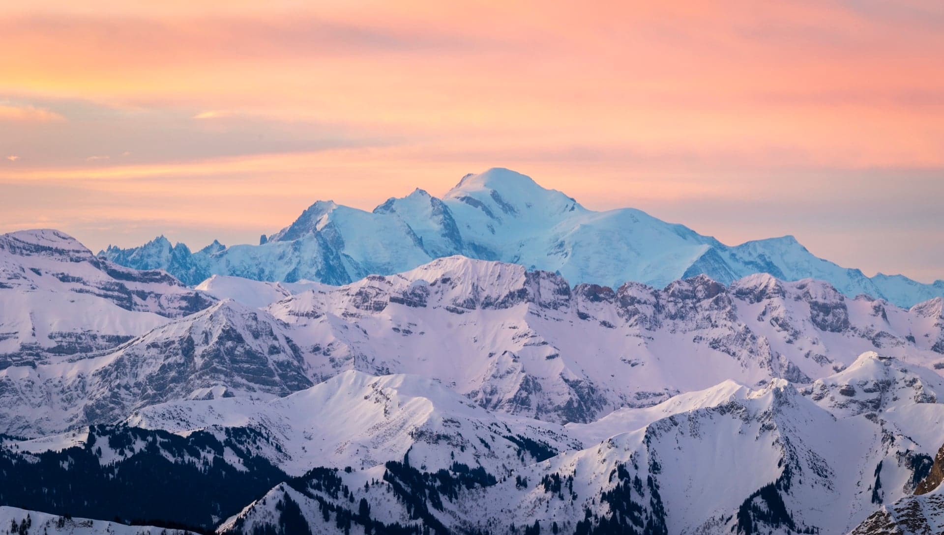 Le mont blanc depuis le chablais