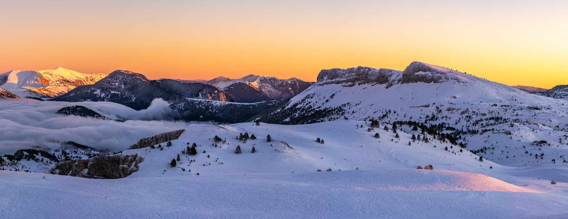 panorama hivernal sur les hauts plateaux