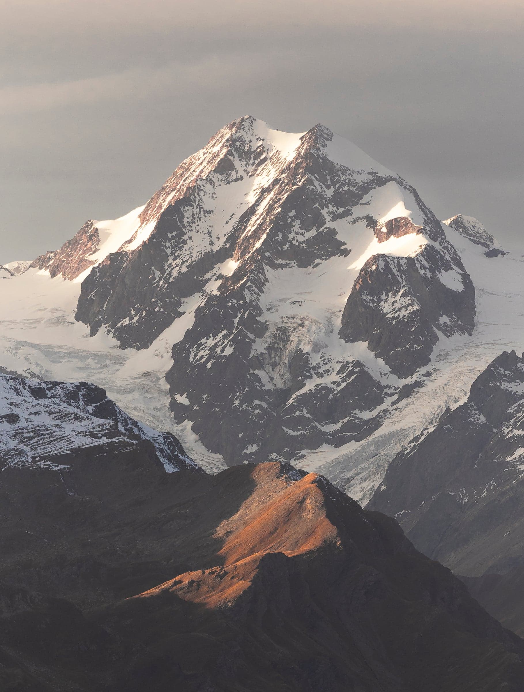Le mont blanc depuis le versant italien