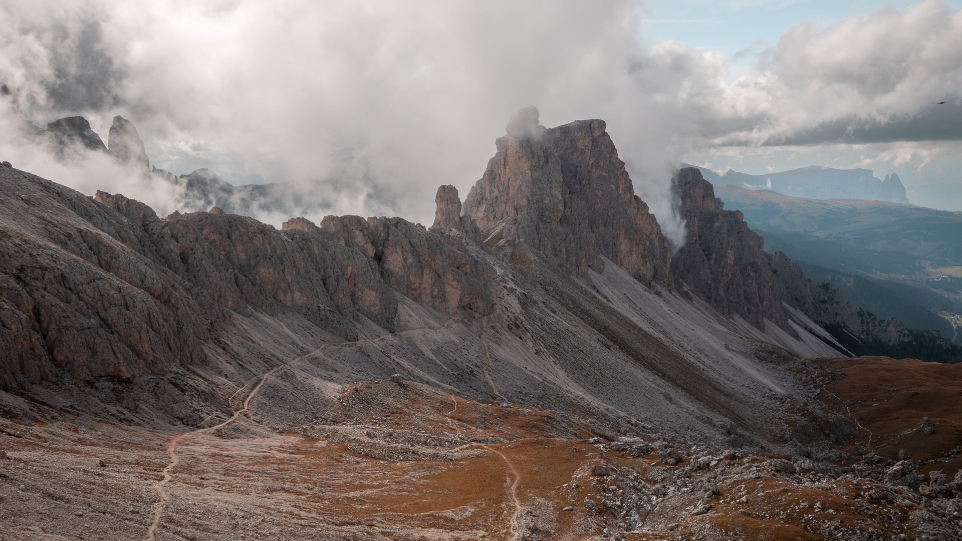 The Mist Settles — Dolomites