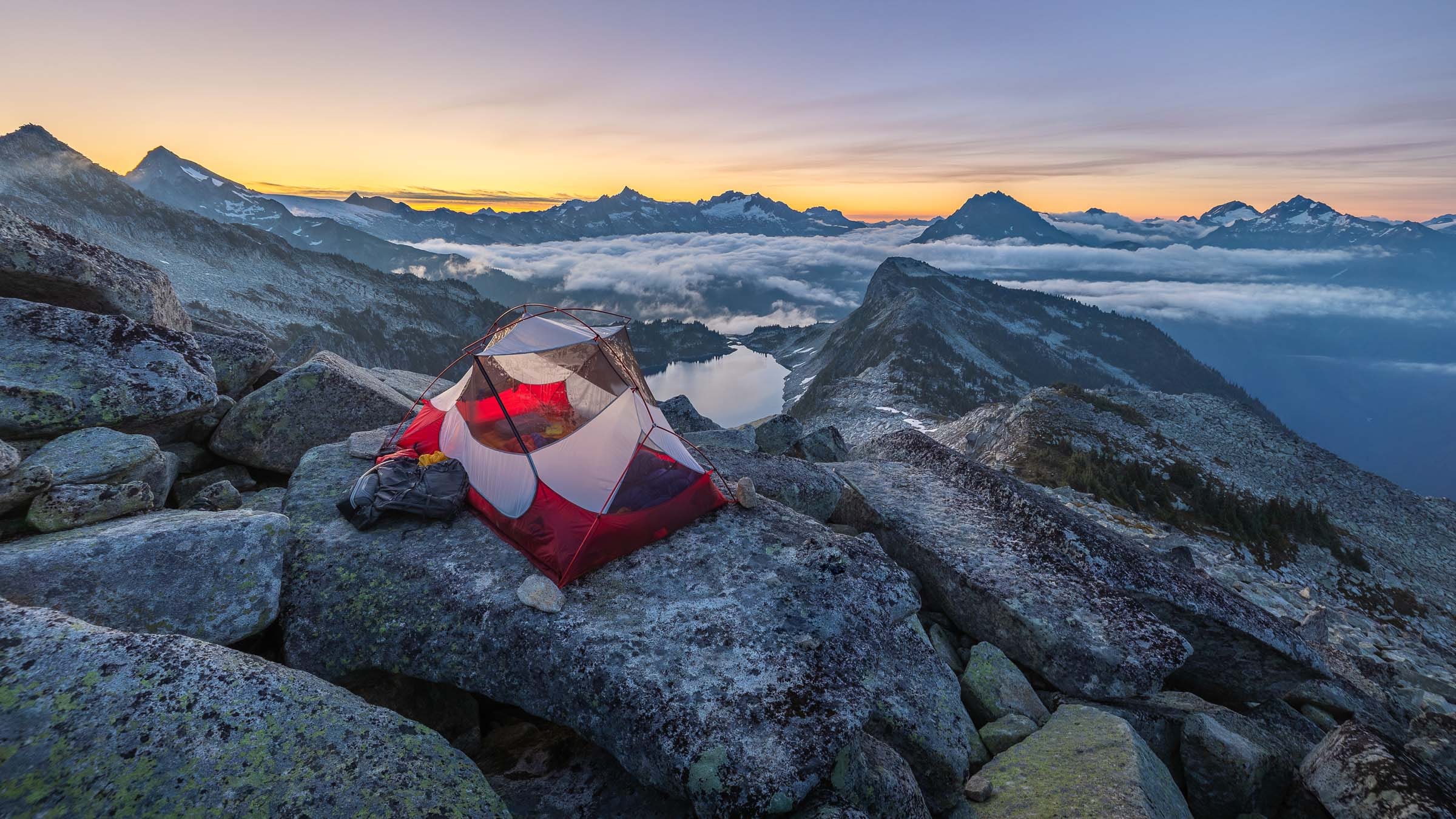 Settled on our rock — North Cascades National Park, Washington