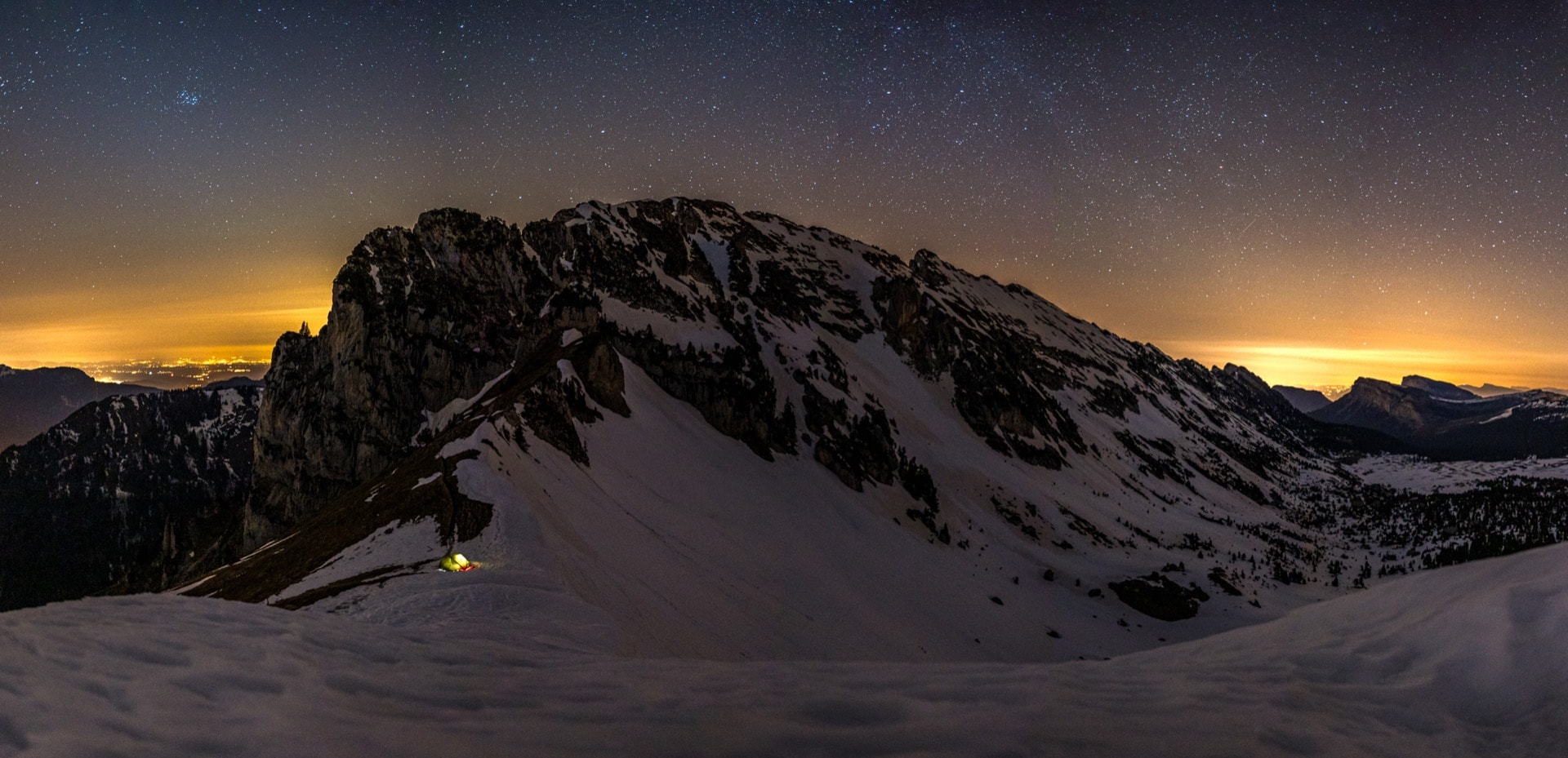 Col de bellefont sous les étoiles — Chartreuse