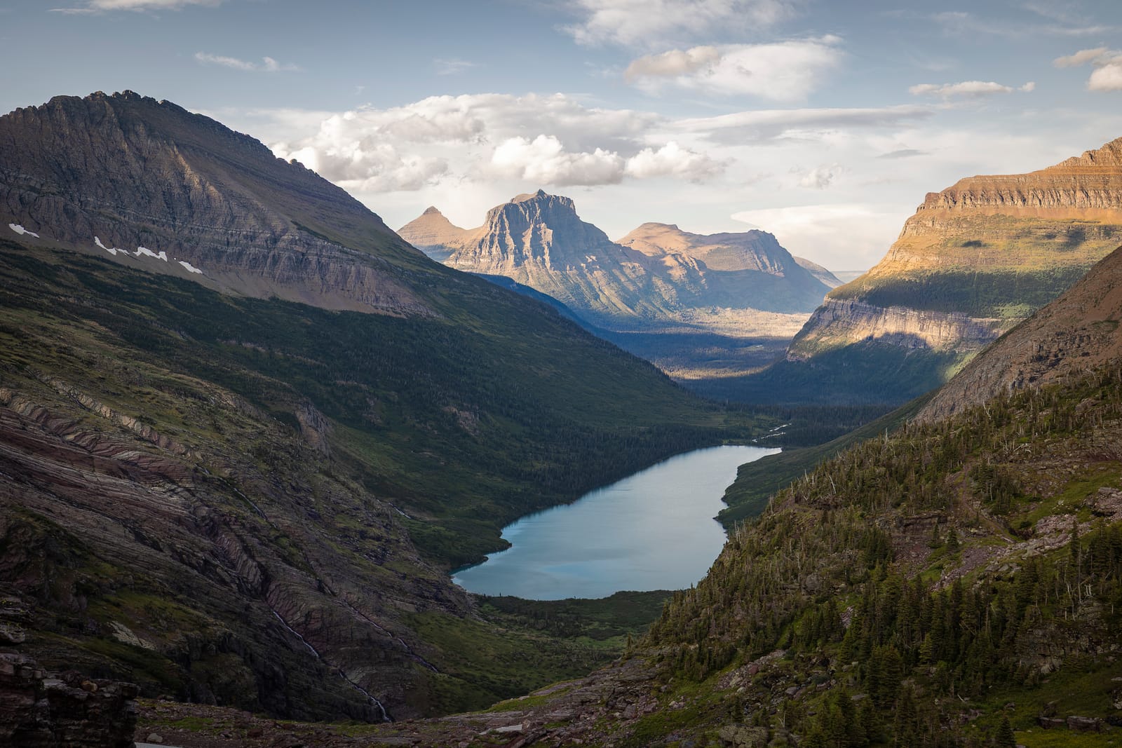 Depuis gunsight pass — Glacier, ETATS UNIS