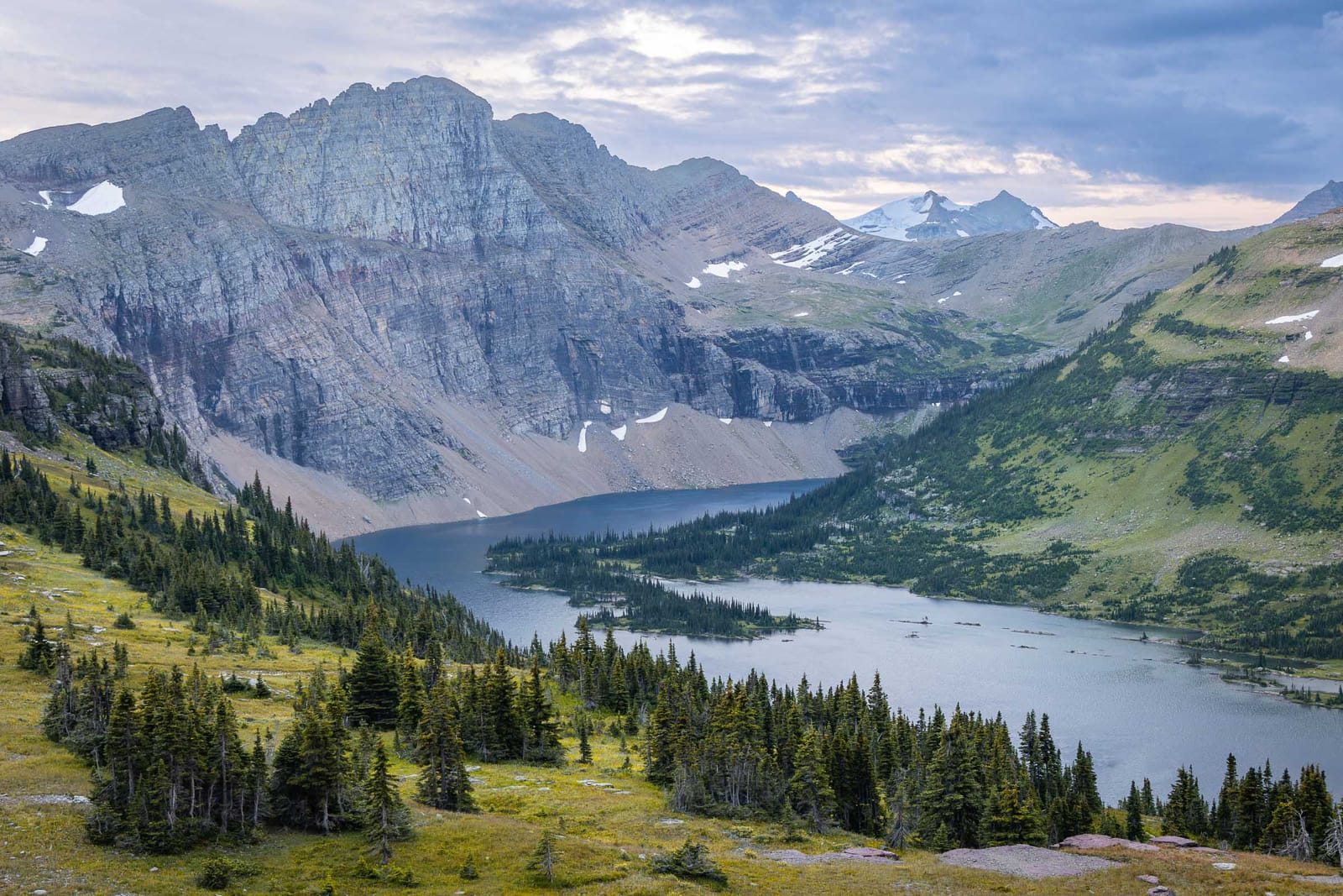 Coucher de soleil à hidden lake pour terminer — Parc National de Glacier, Montana
