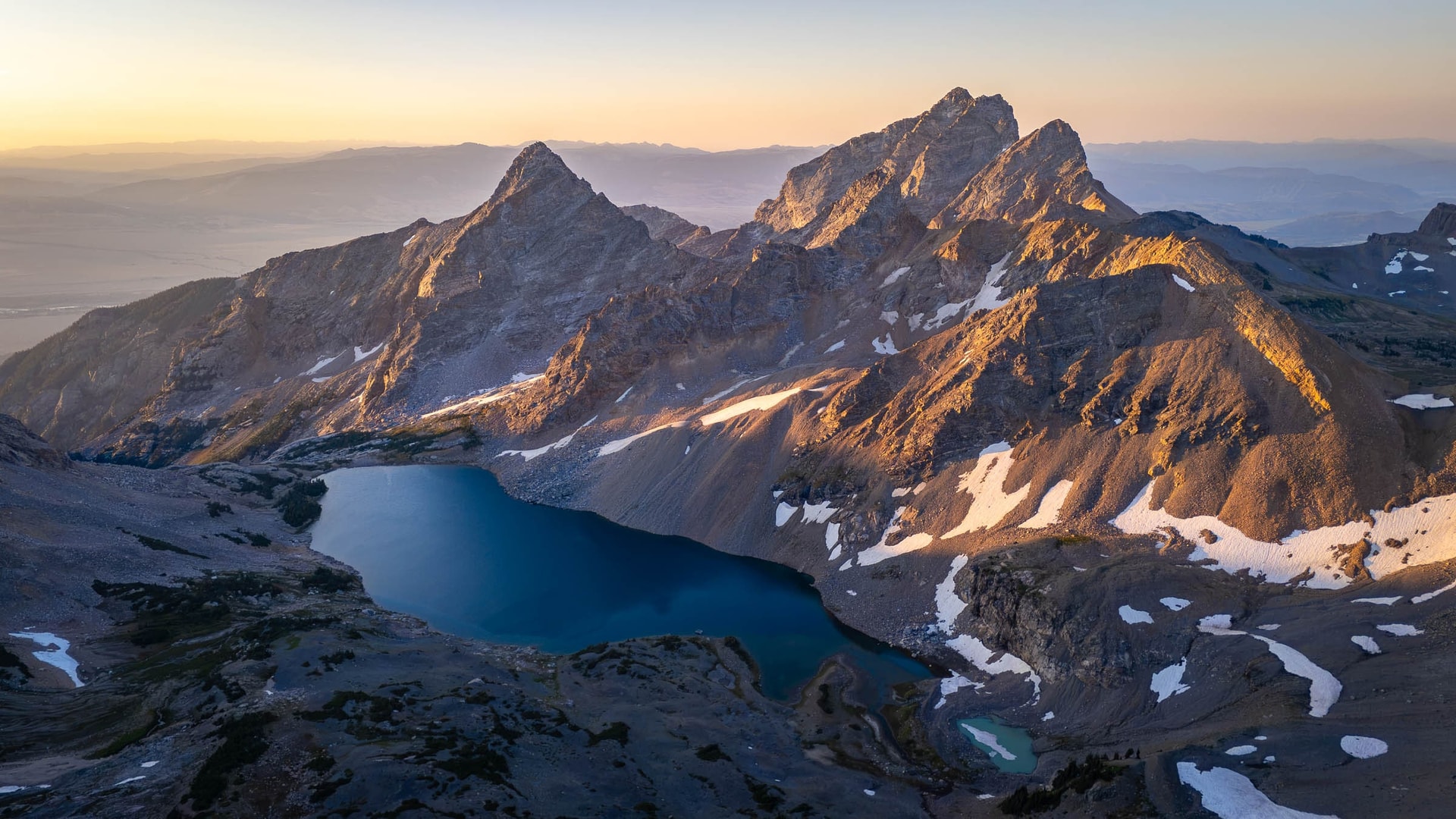Snowdrift lake — Parc National de Grand Teton, Wyoming