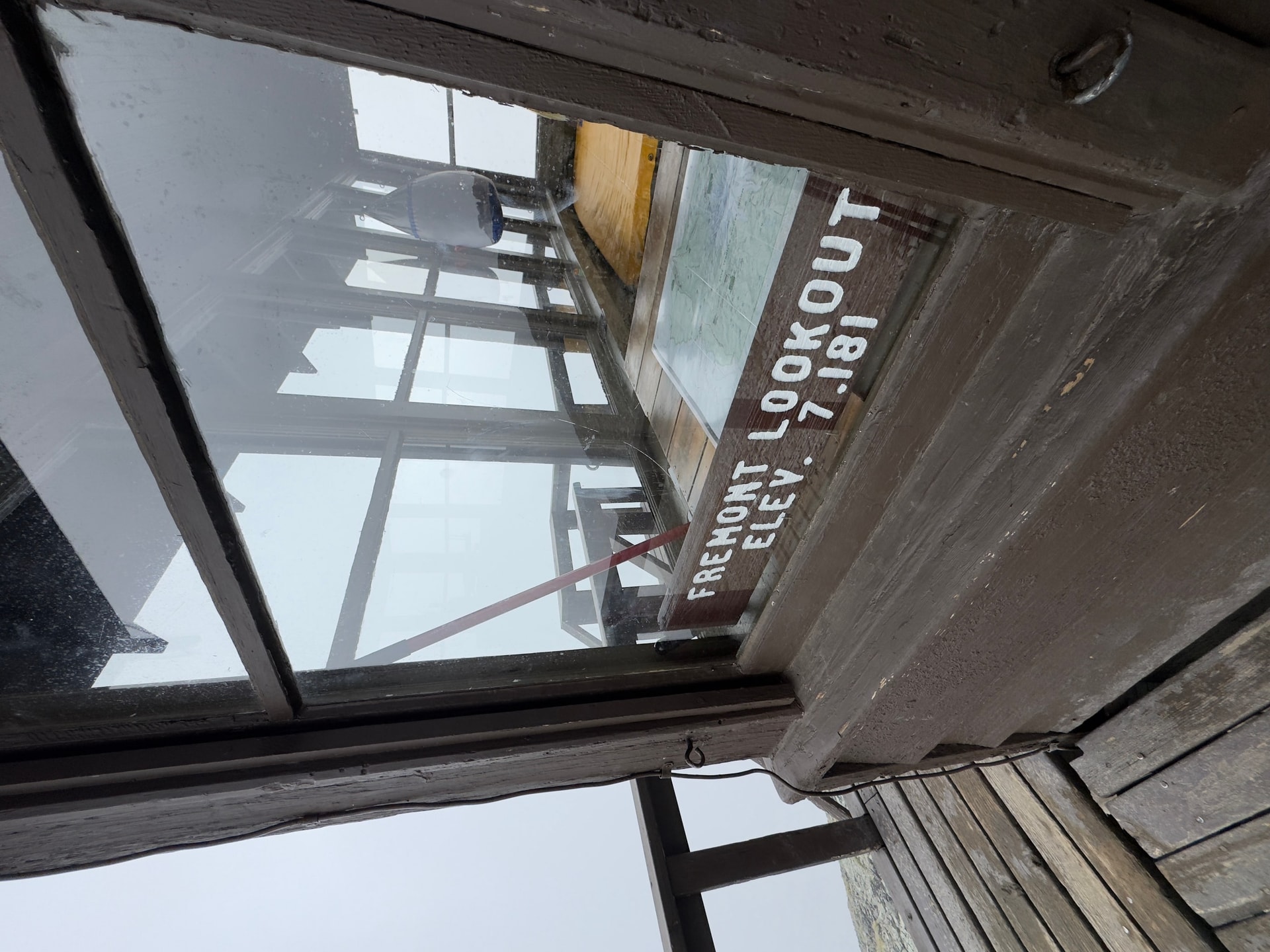 The lookout is unfortunately closed, but we can peer inside — Mount Rainier National Park, Washington