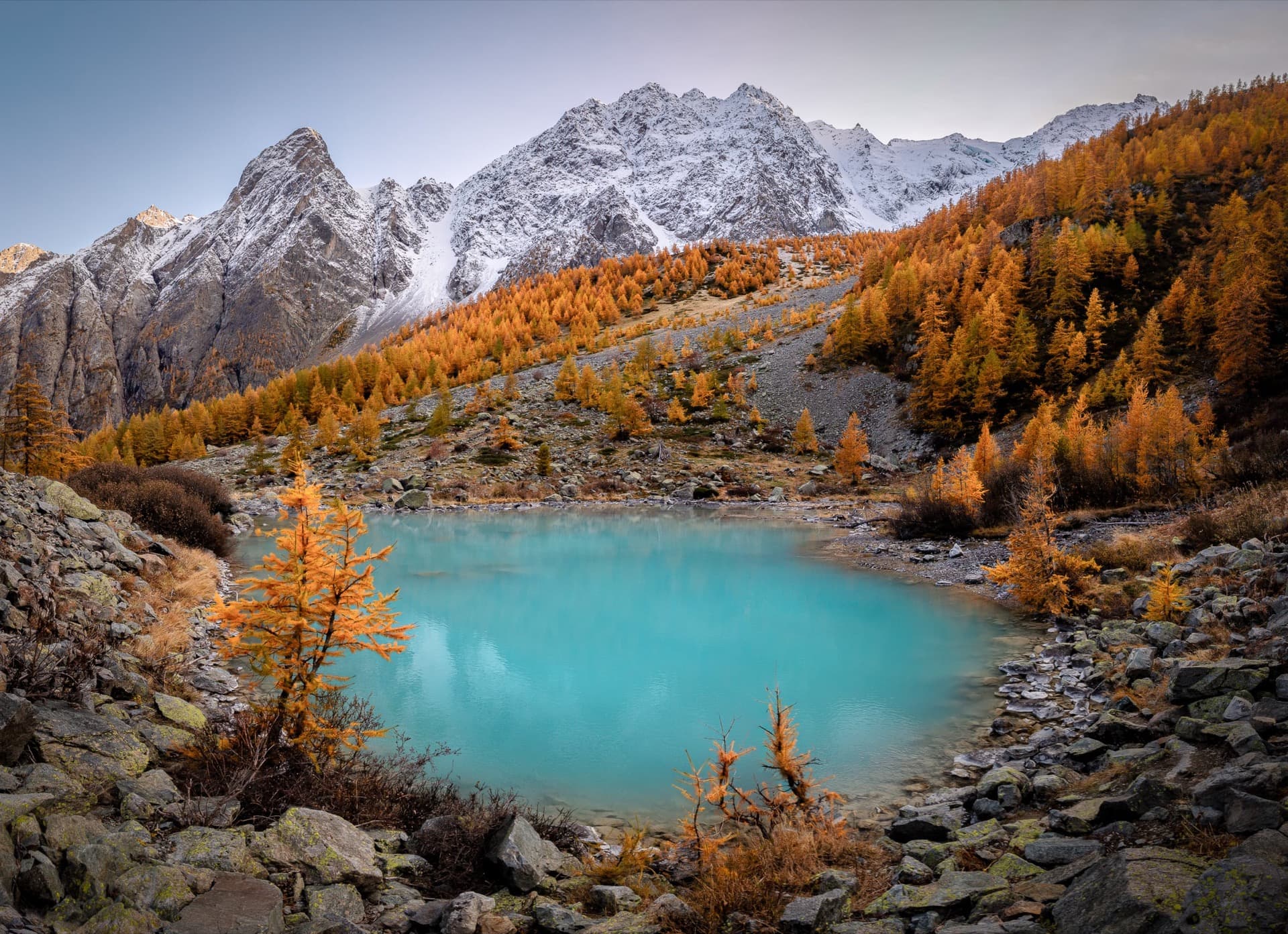 l'automne sur le lac de la douche