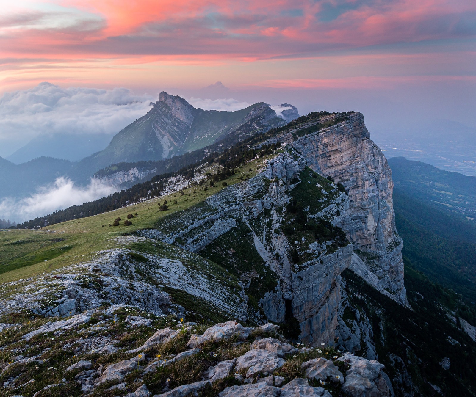 Sunset from Dent de Crolles — Chartreuse